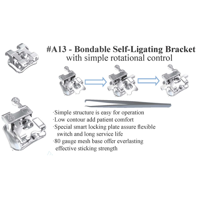 Self-ligating Bracket (simple rotational control)